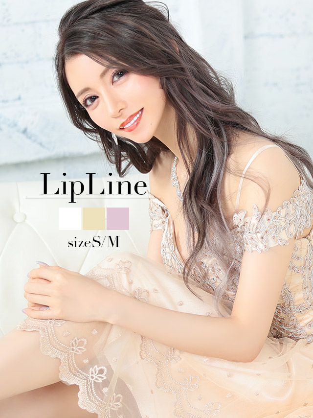 LipLine/リップライン] b05252段チュールオフショルダーミニ高級ドレス