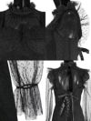 イメージ画像9 キャバドレス ロング  Tika ティカ ゆんころ着用 ドット チュール フリル スピンドル フレア Aライン ロングドレス ブラック Mサイズ キャバ ドレス 大きいサイズ エレガント ロングワンピース 黒 通販