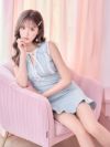 イメージ画像9 キャバドレス 韓国 [Tika/ティカ]黒崎みさ着用 ネックリボン レース 裾フリル ミニドレス ブルー ブラック S?Lサイズ 韓国ドレス キャバ ドレス 大きいサイズ ミニ 膝丈 キャバワンピ 私服 シンプル ワンピース 青 黒 通販