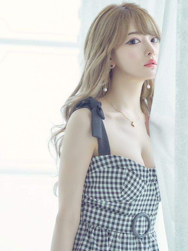 イメージ画像3 キャバドレス 韓国 [Tika/ティカ]黒崎みさ着用 ブロックチェック ぺプラム ウエスト リングベルト タイト ミニドレス ブラック S?Lサイズ 韓国ドレス キャバ ドレス 大きいサイズ ミニ 膝丈 キャバワンピ 私服 シンプル ワンピース 体型カバー 黒 通販