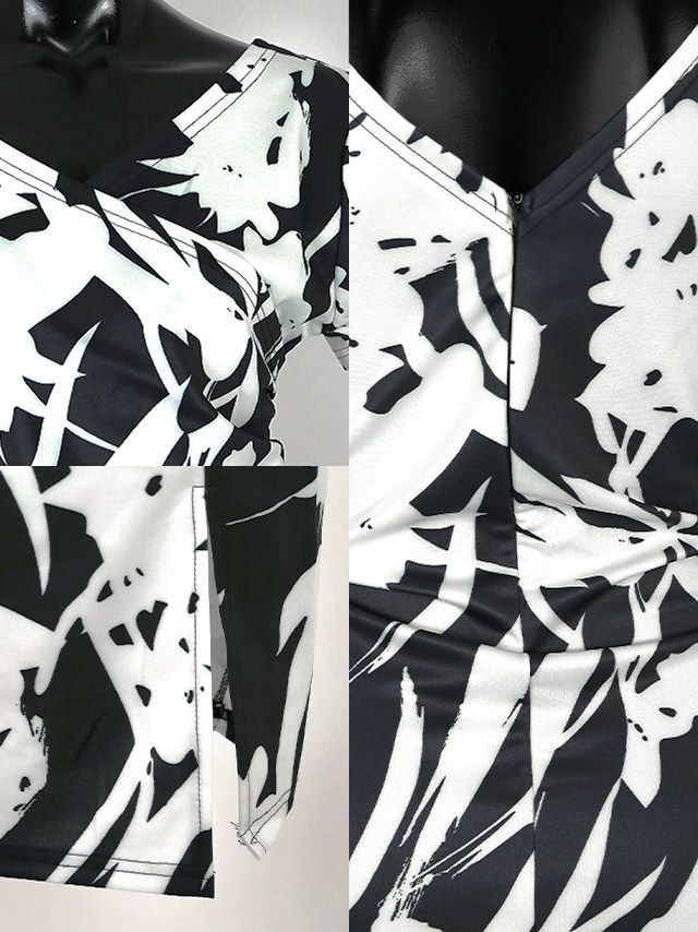 イメージ画像6 キャバドレス 激安 Tikaholic ティカホリック 中尾みほ着用 ウエスト リボン 総柄 カシュクール タイト スリットドレス ブラック×チェック S?XLサイズ キャバ ドレス 大きいサイズ タイトドレス ナイトドレス キャバ嬢 キャバクラ ラウンジ スナック 安い 通販