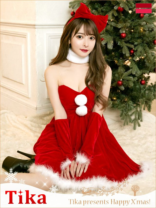 クリスマス コスプレ ふわふわフェザーサンタ