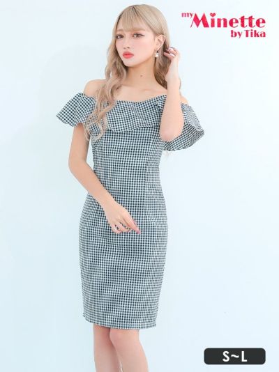 背中魅せ オフショルダー 胸元フリル ブロッ...