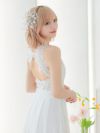 イメージ画像7 シースルーフラワー刺繍ビジューデザインAラインスリットロングドレス ロングドレス ロング丈 マキシ丈 キャバドレス キャバ クラブ ラウンジ キャバクラ ホワイト ピンク ブラック 白 黒 フレア 花柄 バースデー 誕生日 イベント ナイトドレス