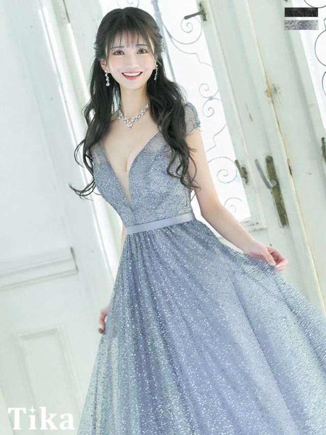 メイン画像 バストシースルーラメデザインAラインロングドレス キャバドレス キャバクラ キャバ クラブ ラウンジ スナック キャバクラドレス ナイトドレス ロング丈 マキシ丈 フレア ホワイト シルバー ブラック 白 黒 バースデードレス 誕生日 バースデー セクシー エレガント