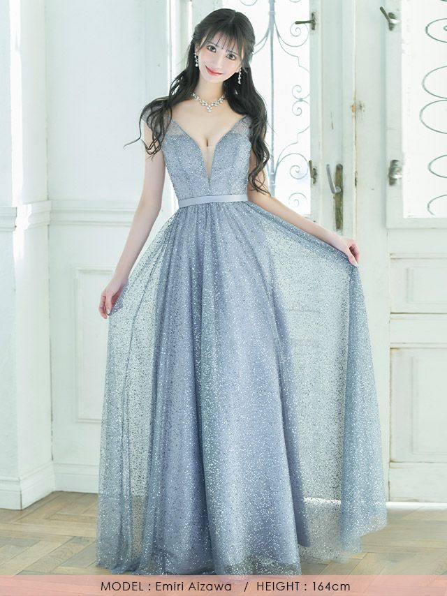 イメージ画像5 バストシースルーラメデザインAラインロングドレス キャバドレス キャバクラ キャバ クラブ ラウンジ スナック キャバクラドレス ナイトドレス ロング丈 マキシ丈 フレア ホワイト シルバー ブラック 白 黒 バースデードレス 誕生日 バースデー セクシー エレガント