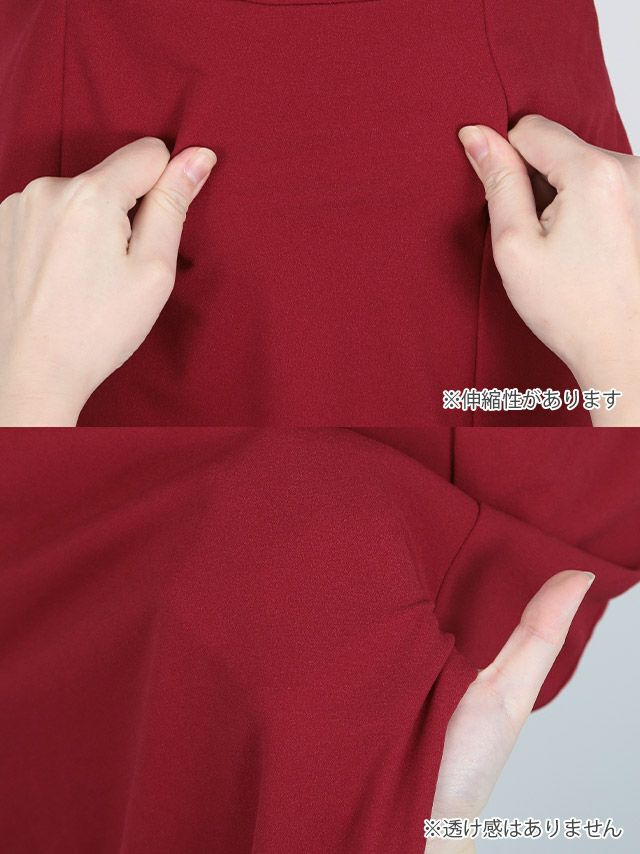 イメージ画像9 フラワーレースビジューマーメイドスリットロングドレス ロングドレス ロング丈 マキシ丈 マーメイドドレス マーメイド 大きいサイズ LL 2L 3L 4L ブラック ワインレッド 黒 赤 レディース タイト