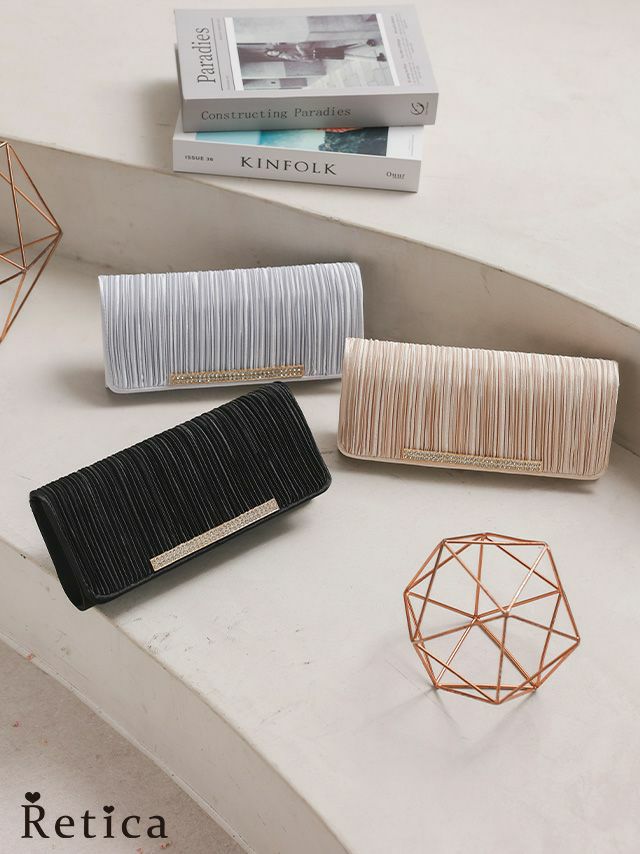 2wayラインストーンスクエアパーティーバッグ