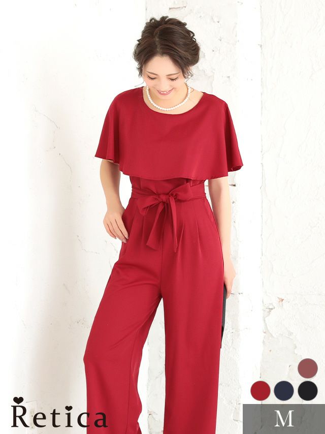 SALE シンプルウエストリボンワイドパンツ...