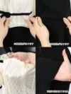 イメージ画像9 韓国ドレス 韓国 オフショル レース ドット リボン ドット柄 フレア Aライン ミニドレス ミニ ワンピース ミニワンピ キャバドレス キャバ キャバクラ クラブ ラウンジ スナック 膝丈 大きいサイズ オープンショルダー レトロ ガーリー 可愛い 激安