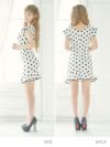 イメージ画像11   キャバドレス ミニドレス タイト 韓国ドレス Tika ティカ 裾フリルウエストカットドット柄タイトミニドレス