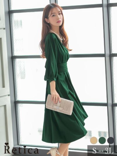 [SALE] ウエストリボンAラインフレアカ...