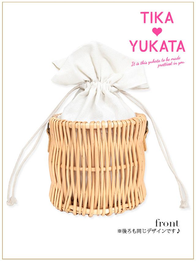 イメージ画像1 籠バッグ かごバッグ カゴバッグ 丸型 ラウンド型 ベージュ パール チェーン ショルダー ハンドバッグ 小さめ 大人 レディース 女性用 浴衣バッグ 和装 和服