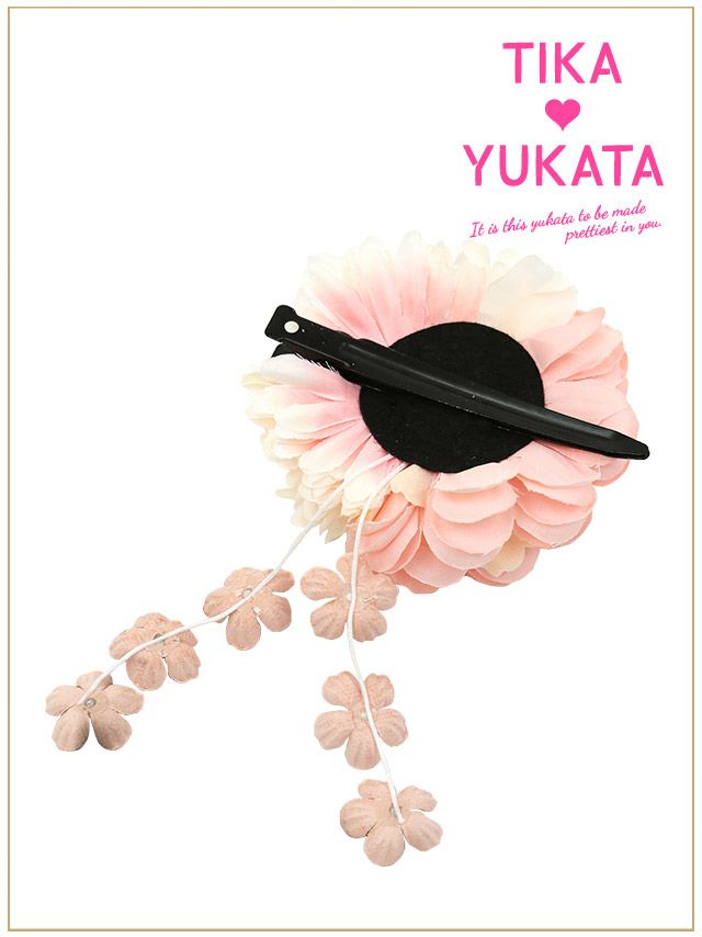 イメージ画像3 髪飾り ヘアアクセサリー ヘアアクセ カラフル グラデーション しだれ 小花 パール 花 フラワー お花  ピンク パープル 大人 子供 浴衣 着物 クリップ 帯飾り 華やか 女性 レディース