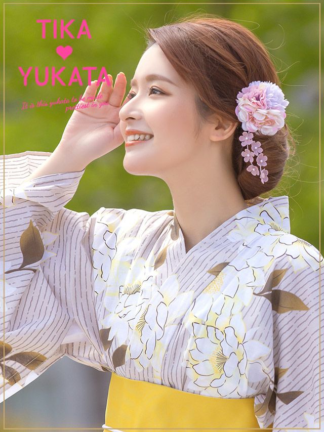 イメージ画像6 髪飾り ヘアアクセサリー ヘアアクセ カラフル グラデーション しだれ 小花 パール 花 フラワー お花  ピンク パープル 大人 子供 浴衣 着物 クリップ 帯飾り 華やか 女性 レディース