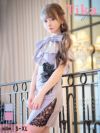 イメージ画像6 キャバドレス ミニ丈 ミニドレス Tika ワンショルフリルチョーカーリボンフラワー刺繍デザインアシメタイトミニドレス