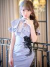 イメージ画像9 キャバドレス ミニ丈 ミニドレス Tika ワンショルフリルチョーカーリボンフラワー刺繍デザインアシメタイトミニドレス