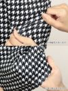 イメージ画像9 キャバドレス ミニドレス Tika シアーハイネックフレアスリーブ千鳥格子柄ペプラムタイトミニドレス チェック柄
