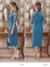 イメージ画像5 キャバドレス ミニドレス 大きいサイズ Tika ティカ スカラップレース切り替えチョーカーネックデザインスリットミディアムドレス