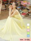 イメージ画像12   キャバドレス ロングドレス マキシ丈 大きいサイズ Tika ティカ フラワーケミカルレースロングフレアキャミドレス
