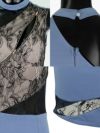 イメージ画像8 キャバドレス ミニドレス 大きいサイズ Tika ティカ ワンショルダーシッパーデザインブロッサムレース切り替えタイトミニドレス