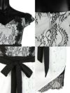 イメージ画像8 キャバドレス ミニドレス 大きいサイズ Tika ティカ オフショルフラワー刺繍レースウエストリボンアシメタイトミニドレス