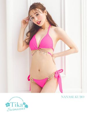 水着 セクシーブラジリアン三角ビジューチャーム付きビキニ