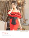 イメージ画像7 キャバドレス ロングドレス マキシ丈 ロング丈 大きいサイズ Tika ティカ ティアードフリルタイトスリットロングドレス