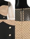 イメージ画像8 キャバドレス ミニドレス 膝丈 大きいサイズ ワンピース Tika ティカ ドットシアー切り替えAラインフレアミニドレス