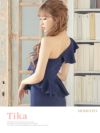イメージ画像1 キャバドレス ミニドレス ドレス 大きいサイズ Tika ティカ フリルワンショルダーペプラムフラワー刺繍タイトミニドレス