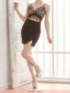 キャバドレス ミニドレス タイトドレス セクシー　大きいサイズ Tika ティカ スカラップレースキャミウエストカットアウトタイトミニドレス