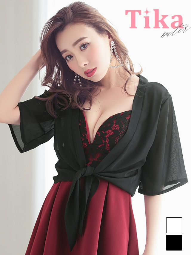 メイン画像 シンプル五分袖ワンカラーボレロ