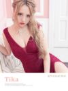 ロングドレス タイト キャバドレス 大きいサイズ セクシー Tika ティカ バックビジューデザインロングスリットタイトドレス