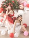 サンタ コスプレ サンタコスチューム 衣装 仮装 可愛い セクシー サンタクロース Tika ティカ キラキラスパンコールセパレートサンタコスチュームセット