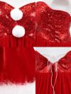 サンタ コスプレ サンタ衣装 仮装 セクシー クリスマス サンタクロース Tika ティカ 胸元スパンコール付きベアサンタコスチュームセット