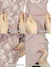 キャバドレス ミニドレス タイト セクシー 大きいサイズ 膝丈 Tika ティカ ジッパーフラワーレース切り替えタイトミニドレス