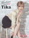キャバドレス ミニドレス セパレート セットアップ ブラウス ミニスカート 大きいサイズ Tika ティカ ボウタイサテンブラウス×裾フリルスリットタイトミニスカートセットアップドレス