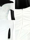 キャバドレス ロングドレス タイト 大きいサイズ セクシー マキシ丈 Tika ティカ シアーオフショルダーキラキラビジューデザインタイトスリットロングドレス