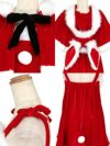 サンタコスプレ サンタ コスチューム 衣装 クリスマス サンタクロース バニー うさぎ Tika ティカ うさ耳ケープ&ウエストリボン付きサンタコスプレ