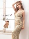 キャバドレス ロングドレス タイト マキシ丈 セクシー  大きいサイズ バースデー Tika ティカ バックオープンストラップスパンコールデザインマーメイドエレガントロングドレス