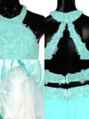 キャバドレス ロングドレス セパレート セットアップドレス Aライン バースデー Tika ティカ エレガント刺繍ビジューショートトップス&ボリュームチュールロングスカートセットアップドレス