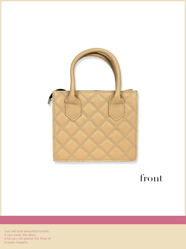 バッグ 鞄 ミニバッグ ショルダーバッグ トートバッグ パーティー キャバクラ クラブ ラウンジ Tika ティカ サテンスカーフ付き2Wayキルティングミニバッグ