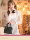 鞄 バッグ ミニバッグ ショルダーバッグ ハンドバッグ 肩がけ 小さめ Tika ティカ サテンスカーフ付き2Wayミニトートバッグ