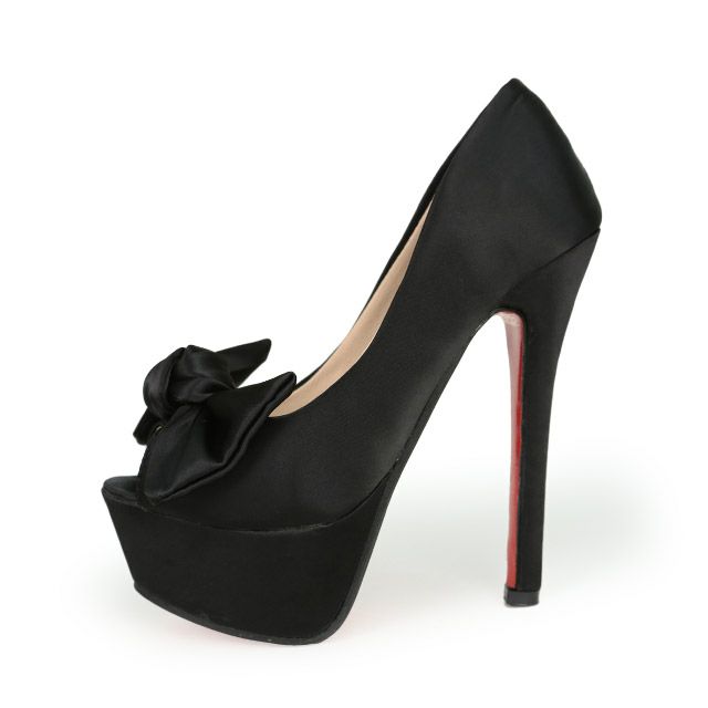 キャバヒール イメージ1 サテンリボン付パンプス