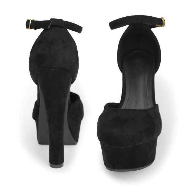 靴 パンプス 大きいサイズ 小さいサイズ スエード ハイヒール キャバクラ クラブ ラウンジ Tika ティカ アンクルストラップ付きセパレートパンプス