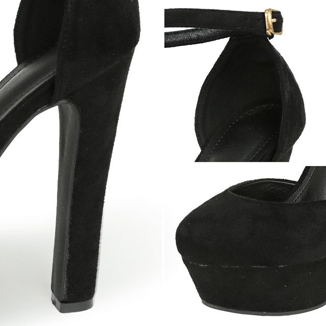 靴 パンプス 大きいサイズ 小さいサイズ スエード ハイヒール キャバクラ クラブ ラウンジ Tika ティカ アンクルストラップ付きセパレートパンプス