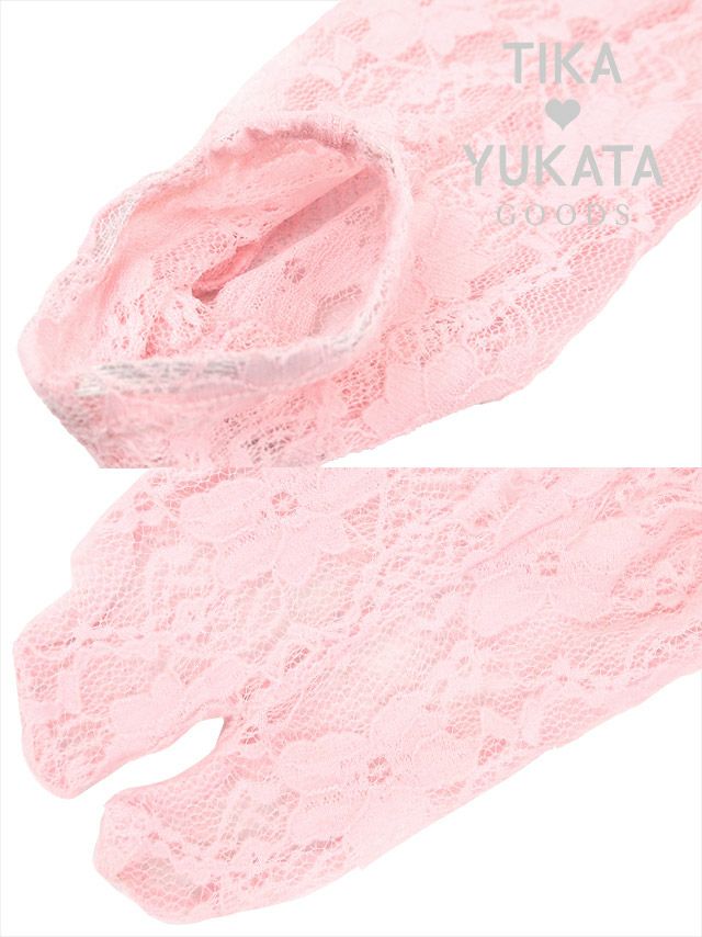 浴衣 足袋 レース 靴下 ソックス ストレッチ フリーサイズ  着物 和装 お洒落 可愛い 黒 白 Tika ティカ ストレッチレース足袋