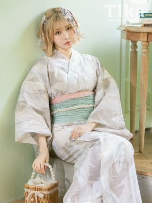 [浴衣] ニュアンスリーフ 大人古典レトロ ...