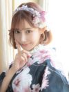 浴衣 髪飾り セット 和装 ヘアアクセ 浴衣小物 Tika ティカ レースリボン付きニュアンスカラードライフラワー11点セット髪飾り