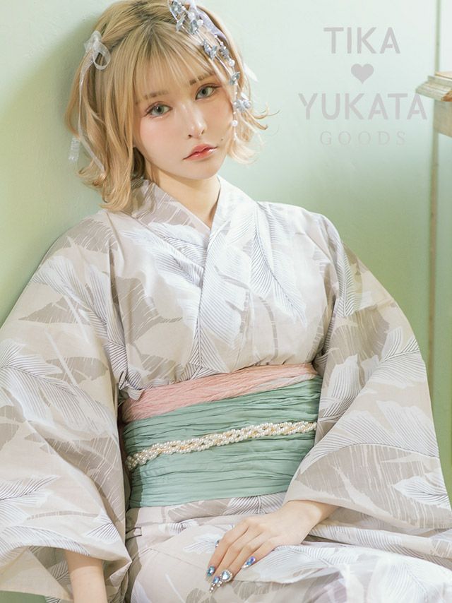 浴衣 帯締め かざり紐 和装 和装小物 グッズ 帯飾り 飾り紐 Tika ティカ ゴールドチェーンパール飾り帯紐